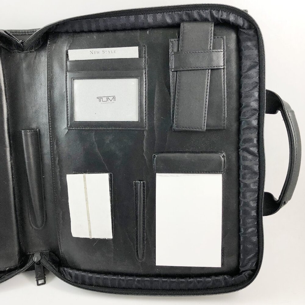 Tumi Black Leather Documents Case - image 7
